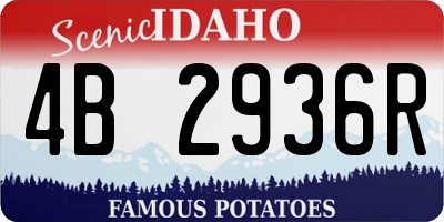 ID license plate 4B2936R
