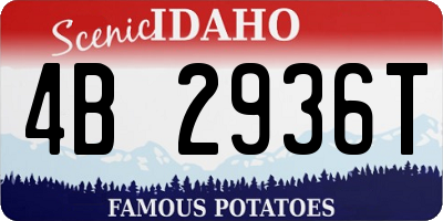 ID license plate 4B2936T