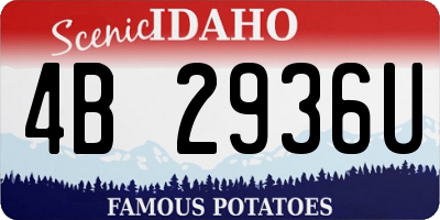 ID license plate 4B2936U