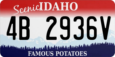 ID license plate 4B2936V