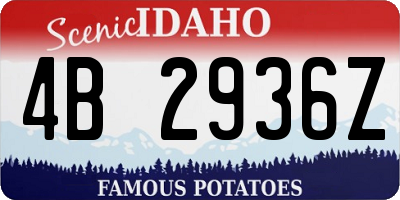 ID license plate 4B2936Z