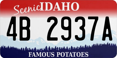 ID license plate 4B2937A