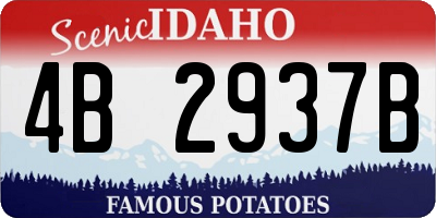 ID license plate 4B2937B