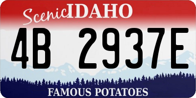 ID license plate 4B2937E