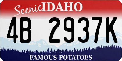 ID license plate 4B2937K