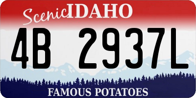 ID license plate 4B2937L