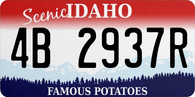 ID license plate 4B2937R