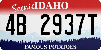 ID license plate 4B2937T