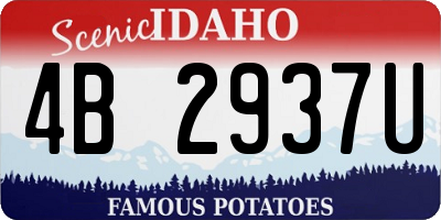 ID license plate 4B2937U
