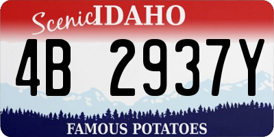ID license plate 4B2937Y