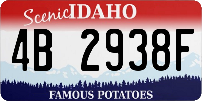 ID license plate 4B2938F