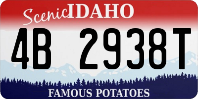 ID license plate 4B2938T
