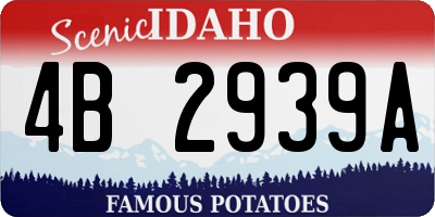 ID license plate 4B2939A