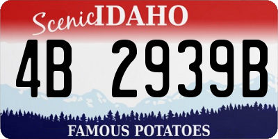 ID license plate 4B2939B