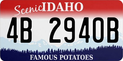 ID license plate 4B2940B