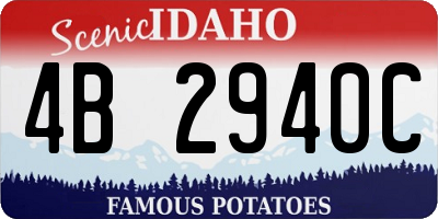 ID license plate 4B2940C
