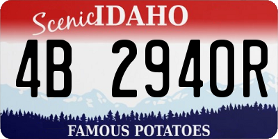 ID license plate 4B2940R
