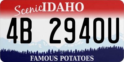 ID license plate 4B2940U