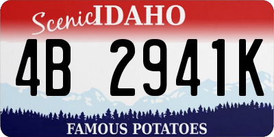 ID license plate 4B2941K