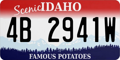 ID license plate 4B2941W