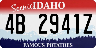 ID license plate 4B2941Z