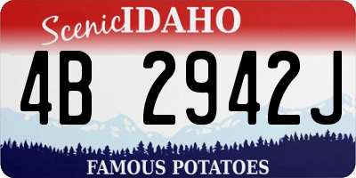 ID license plate 4B2942J