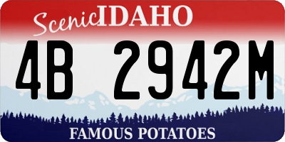 ID license plate 4B2942M