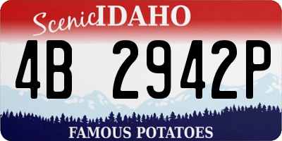 ID license plate 4B2942P