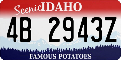 ID license plate 4B2943Z