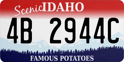 ID license plate 4B2944C