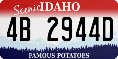 ID license plate 4B2944D