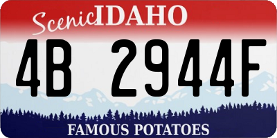 ID license plate 4B2944F
