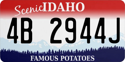 ID license plate 4B2944J