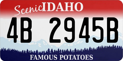 ID license plate 4B2945B