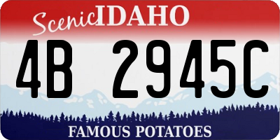 ID license plate 4B2945C