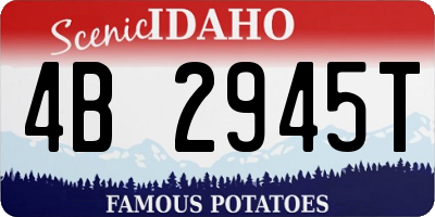 ID license plate 4B2945T