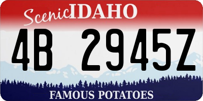 ID license plate 4B2945Z
