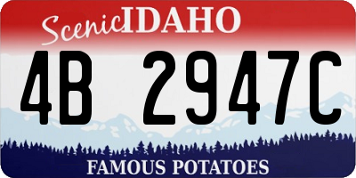 ID license plate 4B2947C