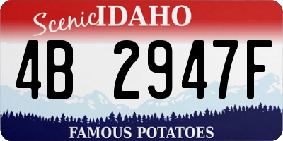 ID license plate 4B2947F