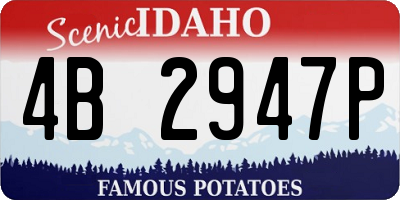ID license plate 4B2947P