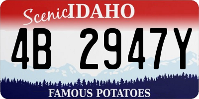 ID license plate 4B2947Y