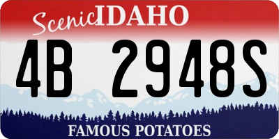 ID license plate 4B2948S
