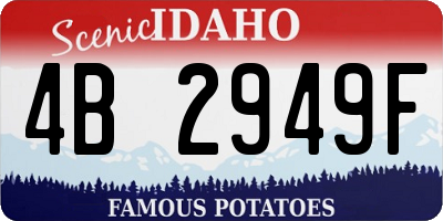 ID license plate 4B2949F