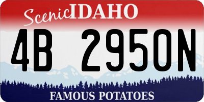 ID license plate 4B2950N