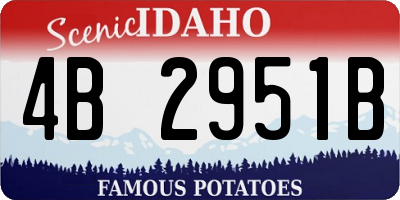 ID license plate 4B2951B