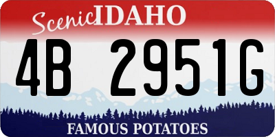 ID license plate 4B2951G
