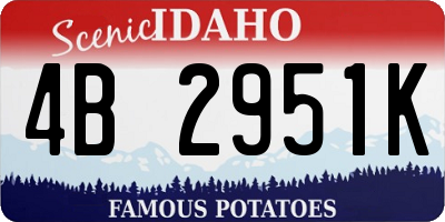 ID license plate 4B2951K