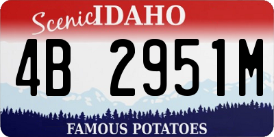 ID license plate 4B2951M
