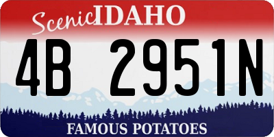 ID license plate 4B2951N