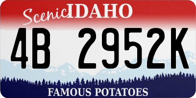 ID license plate 4B2952K